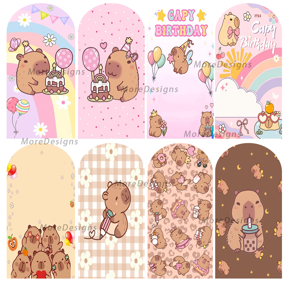 Cosplay Floating Prop - Cartoon Capybara Arched Covers Photo Backdrop