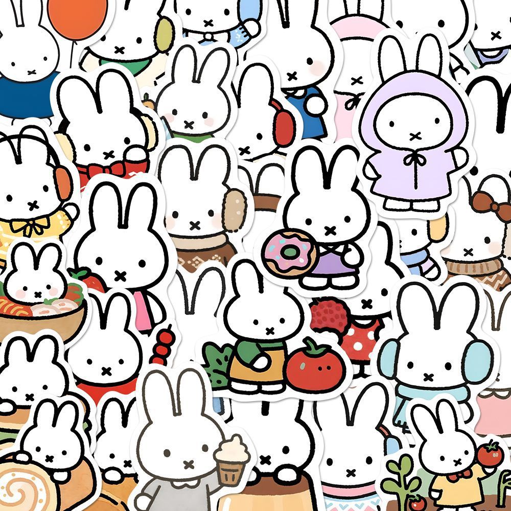 80PCS Kawaii Miffy Cute Sticke - đánh giá và giá Cosplay Floating Prop