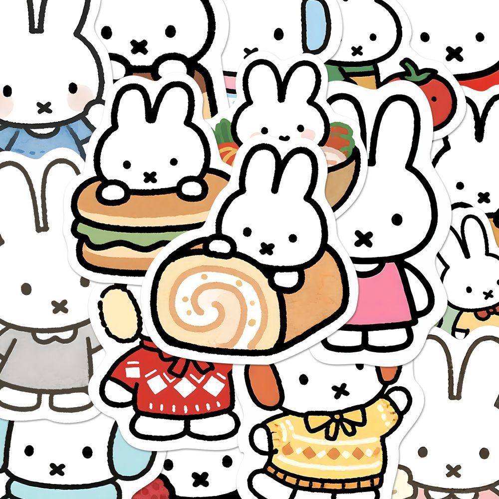 80PCS Kawaii Miffy Cute Sticke - đánh giá và giá Cosplay Floating Prop