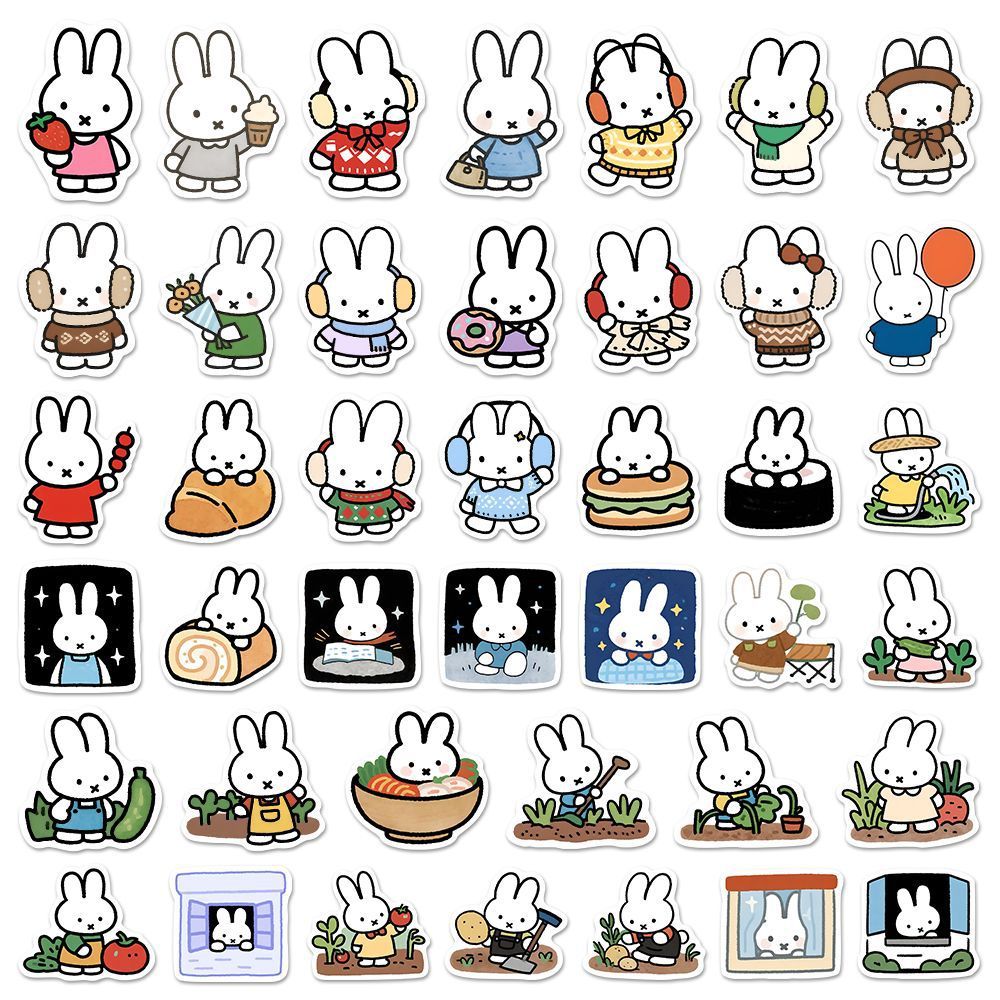 80PCS Kawaii Miffy Cute Sticke - đánh giá và giá Cosplay Floating Prop