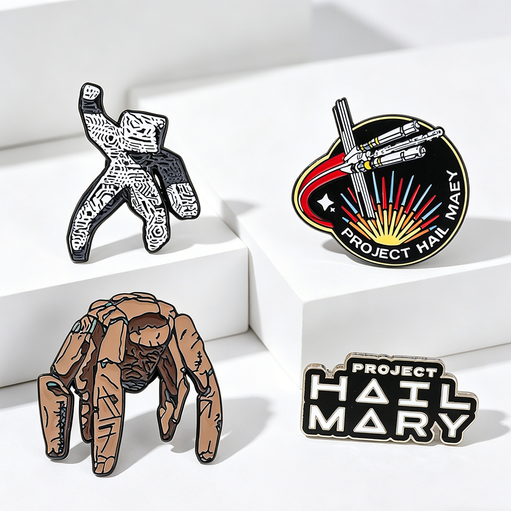 4pc Sci-Fi Enamel Pin Set Proj - đánh giá và giá Cosplay Prop Bag