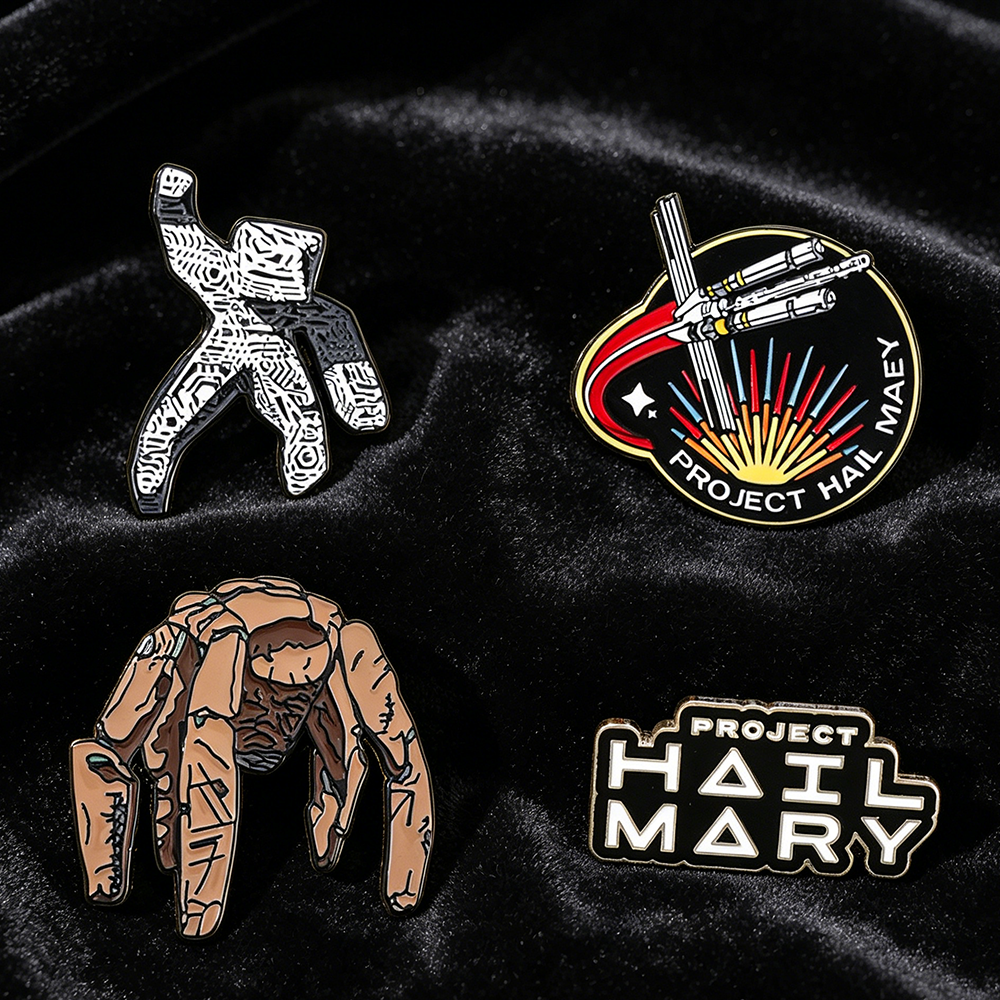 4pc Sci-Fi Enamel Pin Set Proj - đánh giá và giá Cosplay Prop Bag