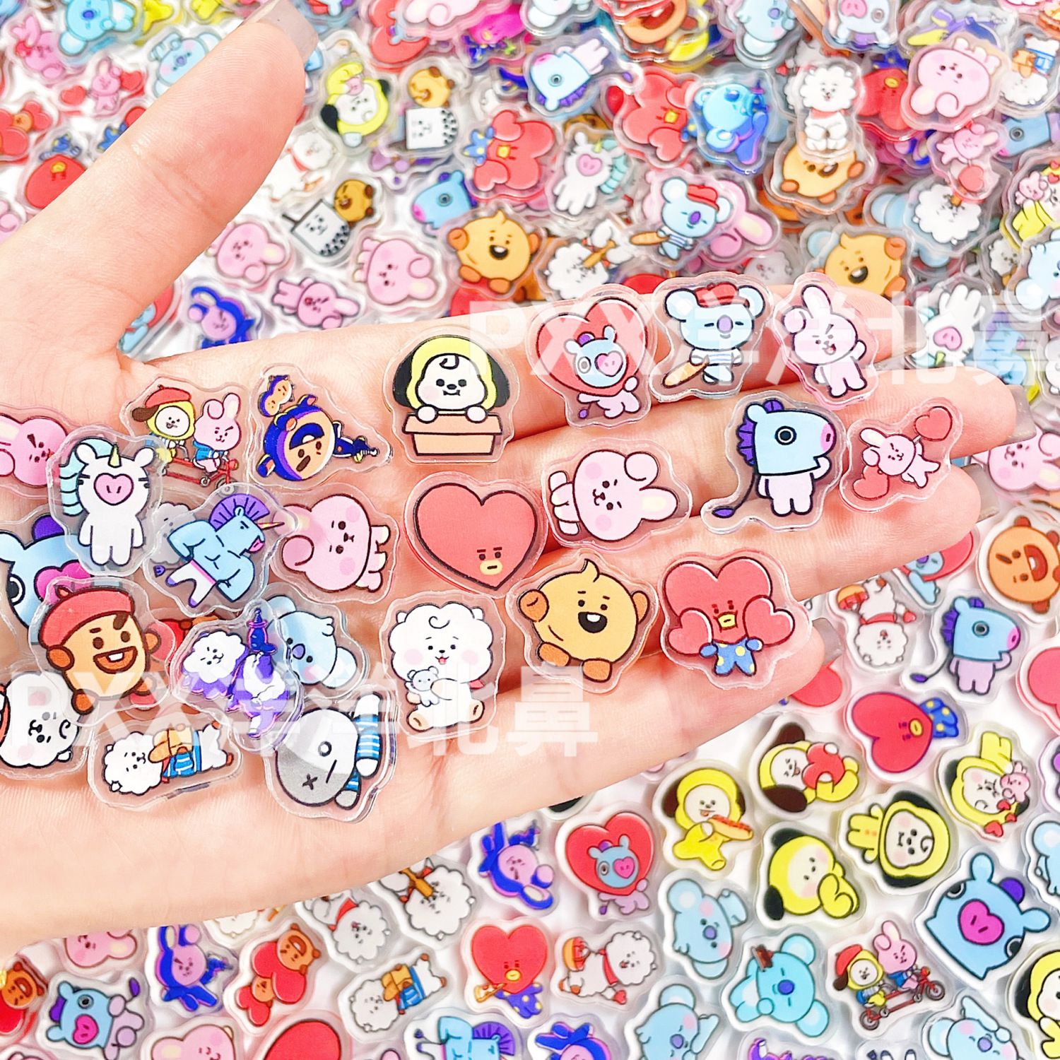 100pcs BT21 BTS single-layer 2 - đánh giá và giá Cosplay Prop Diy