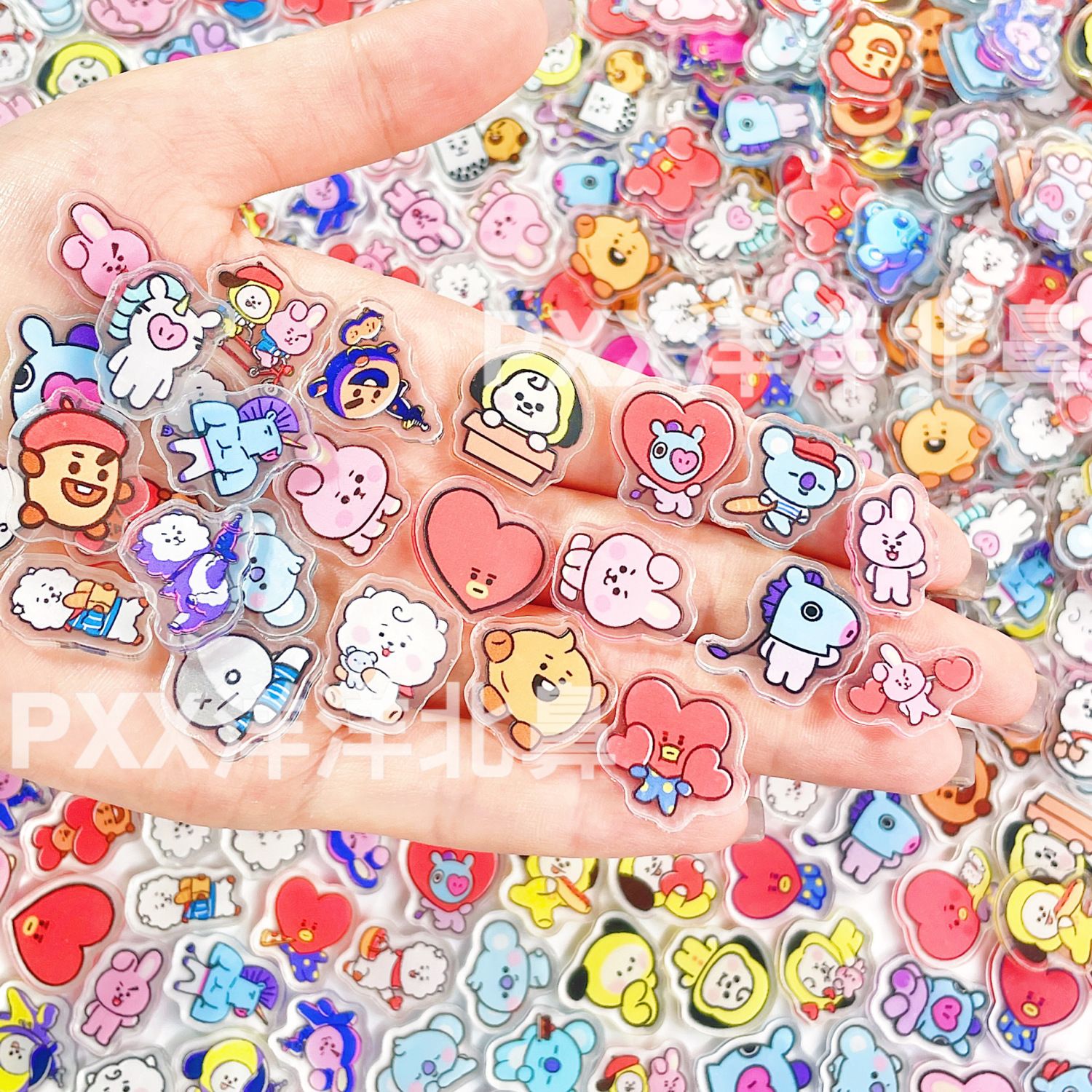 100pcs BT21 BTS single-layer 2 - đánh giá và giá Cosplay Prop Diy